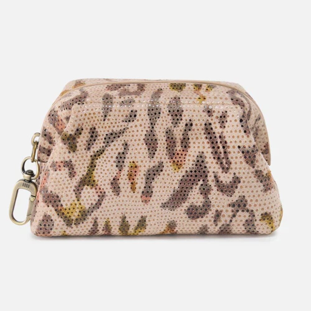 HOBO Nila Pouch NWT–Printed Leather Zip Mini Bag, Perfect Stocking Stuffer Gift